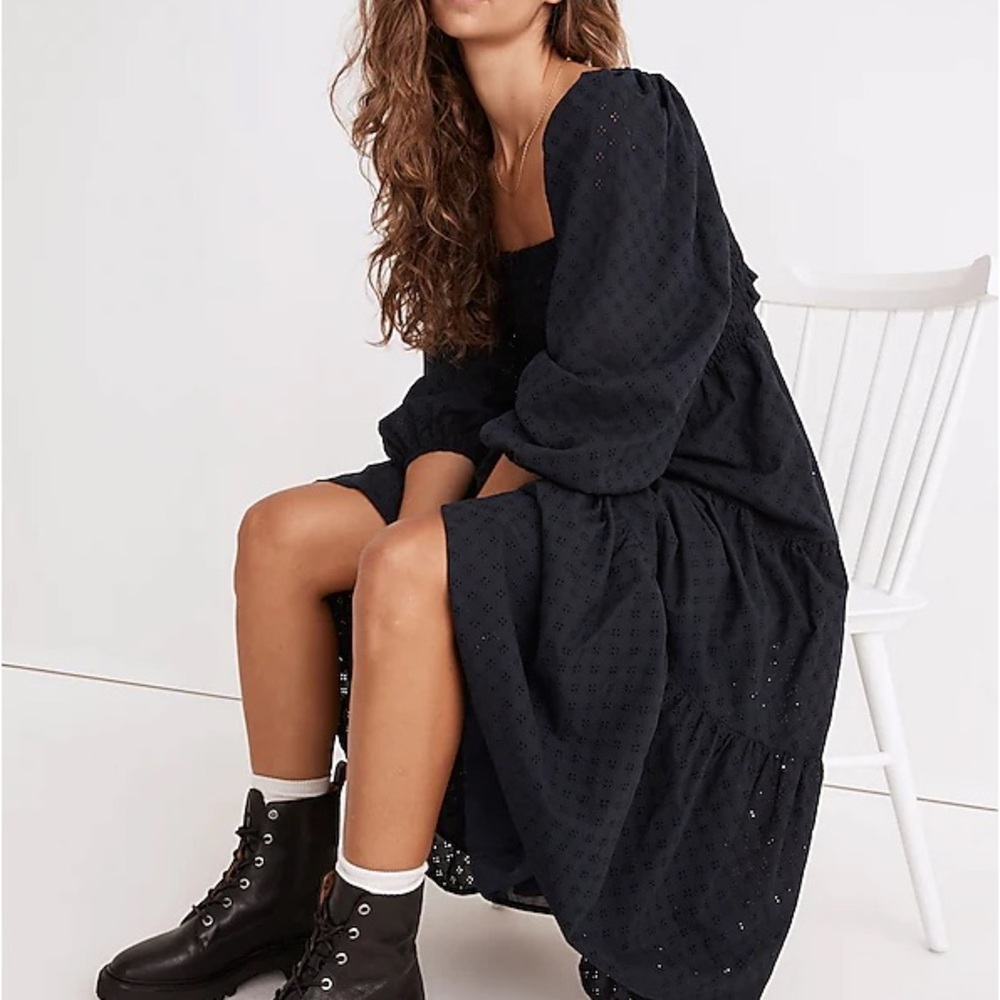 Madewell Indigo Lucie Cutout-Back Midi Dress